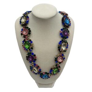 Eye‎ Candy LA Color Collar Necklace Gem Rhinestone Statement Colorful Adjustable